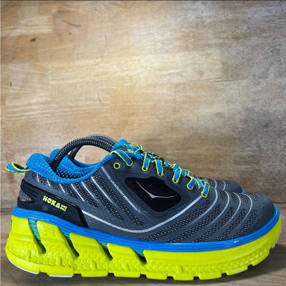 Hoka women's Gray and Neon Yellow Athletic Shoes